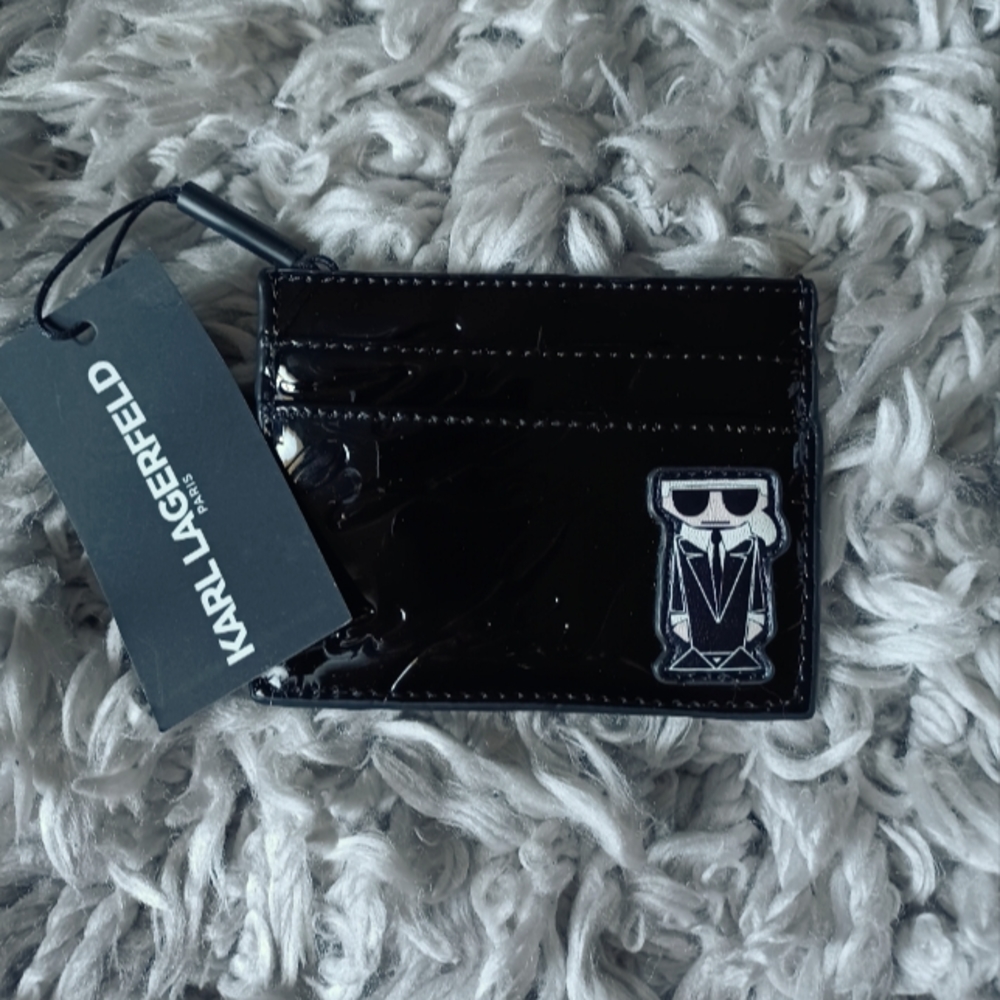 Karl Lagerfeld Patent Leather  Card Holder